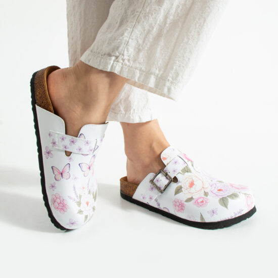 Дамски ортопедични чехли с цветен дизайн / /