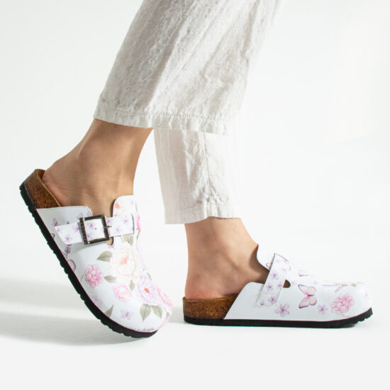 Дамски ортопедични чехли с цветен дизайн / /