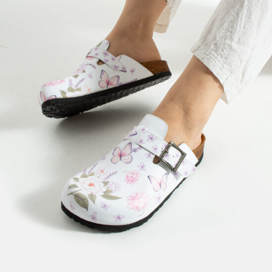 Дамски ортопедични чехли с цветен дизайн / /