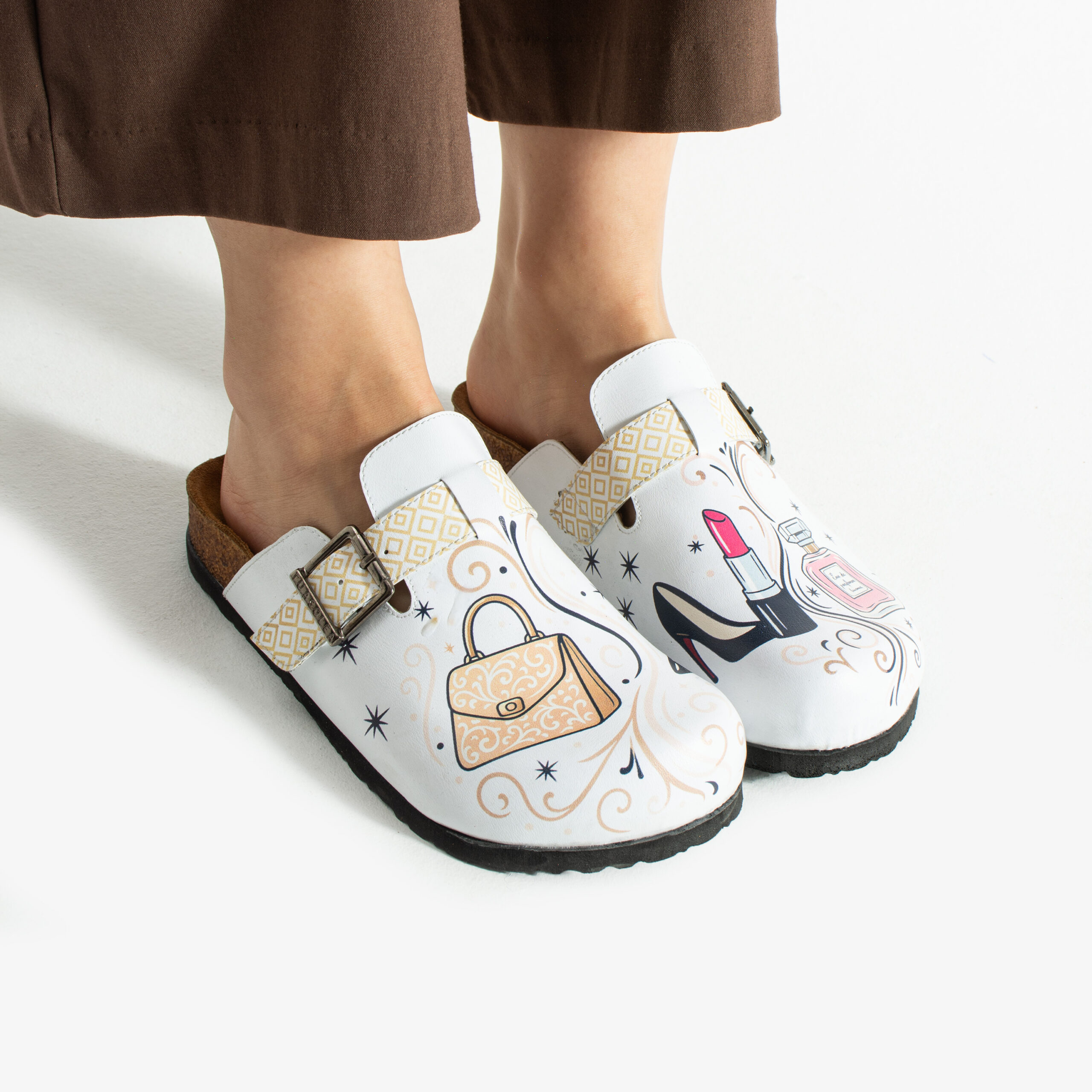 Дамски ортопедични чехли с цветен дизайн Весели чехли Салони и спа 11 Дамски ортопедични чехли с цветен дизайн