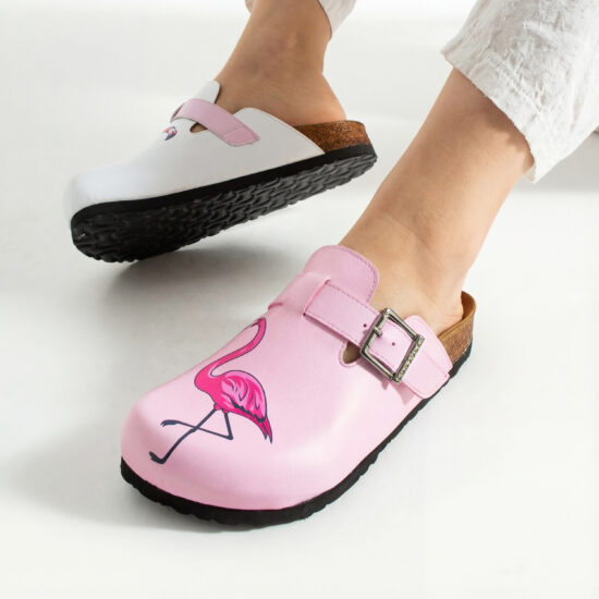 Дамски ортопедични чехли с цветен дизайн / /