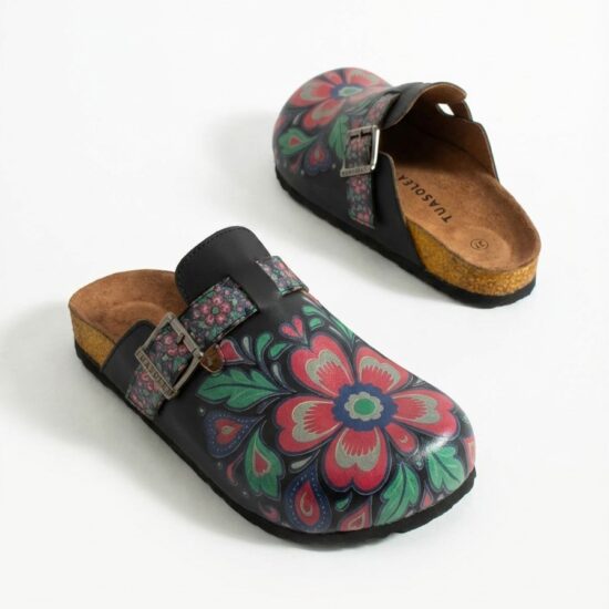 Дамски ортопедични чехли с цветен дизайн / /