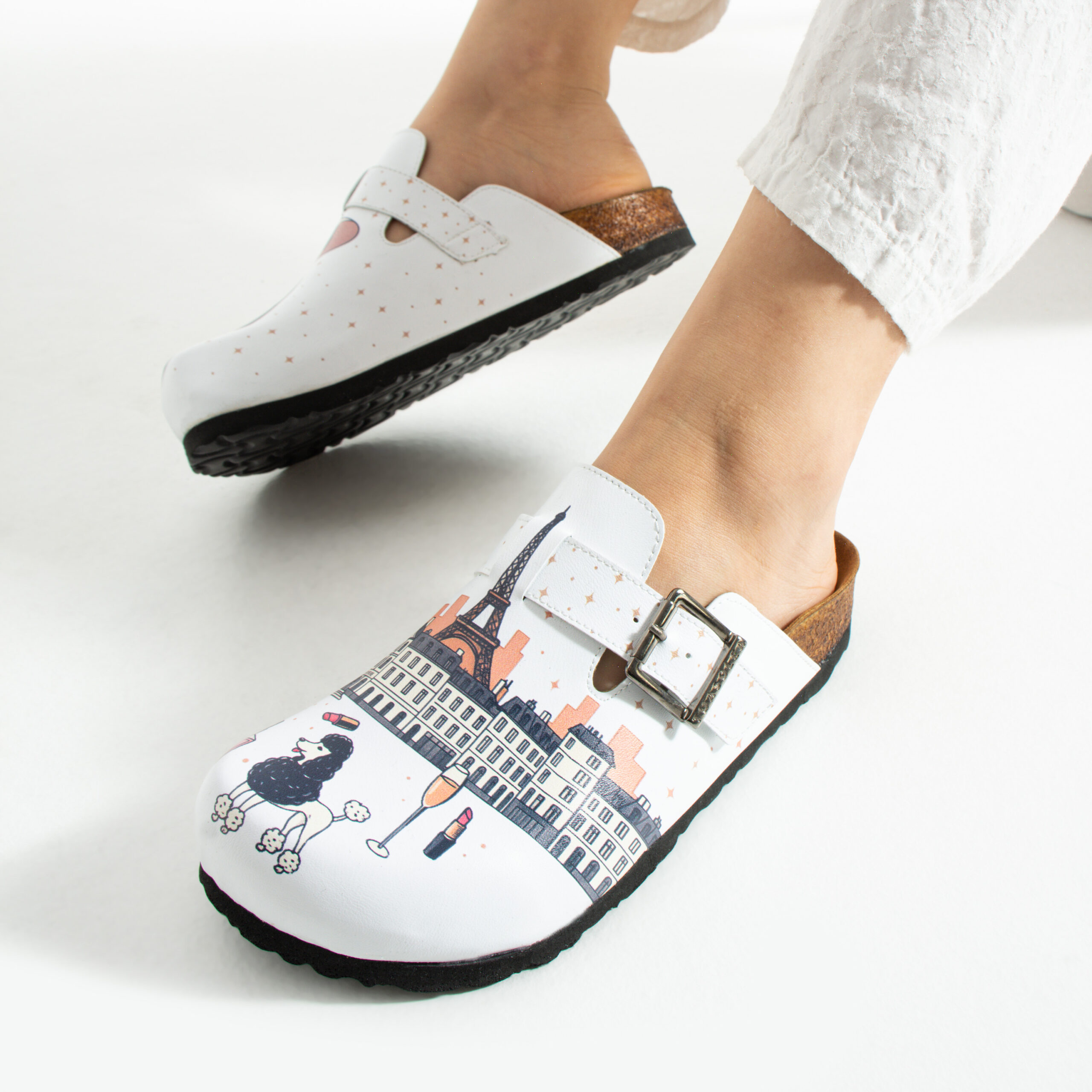 Дамски ортопедични чехли с цветен дизайн Весели чехли Шарени 14 Дамски ортопедични чехли с цветен дизайн - Image 4