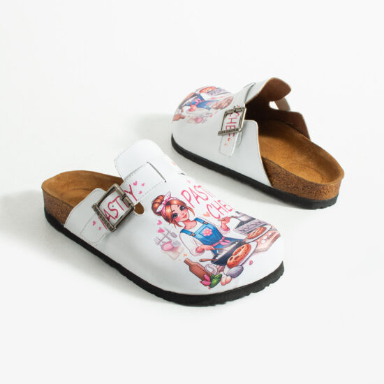 Работни дамски ортопедични чехли за готвач / /