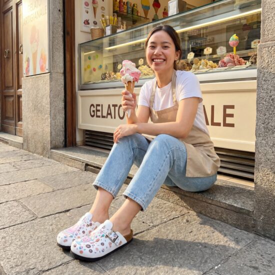 Работни дамски ортопедични чехли за готвач / /