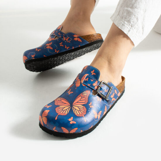 Дамски ортопедични чехли с цветен дизайн / /