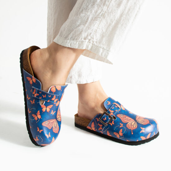 Дамски ортопедични чехли с цветен дизайн / /