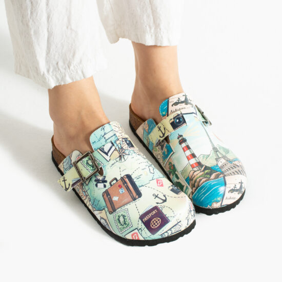 Дамски ортопедични чехли с цветен дизайн Весели чехли Шарени