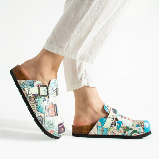 Дамски ортопедични чехли с цветен дизайн / / Дамски ортопедични чехли с цветен дизайн / /