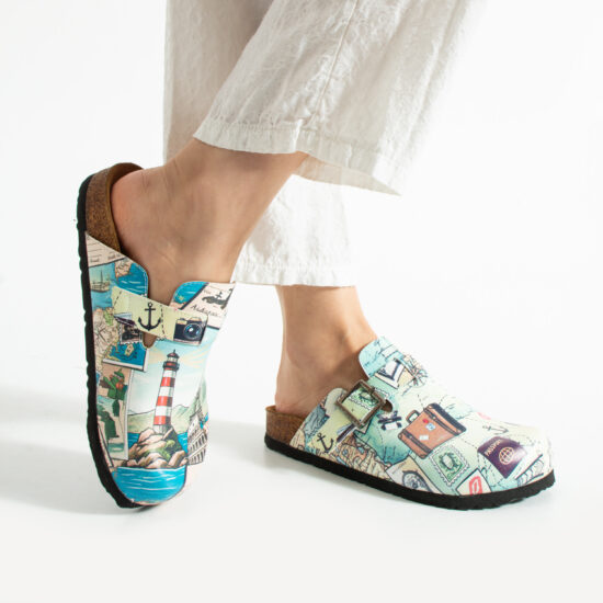 Дамски ортопедични чехли с цветен дизайн / / Дамски ортопедични чехли с цветен дизайн / /