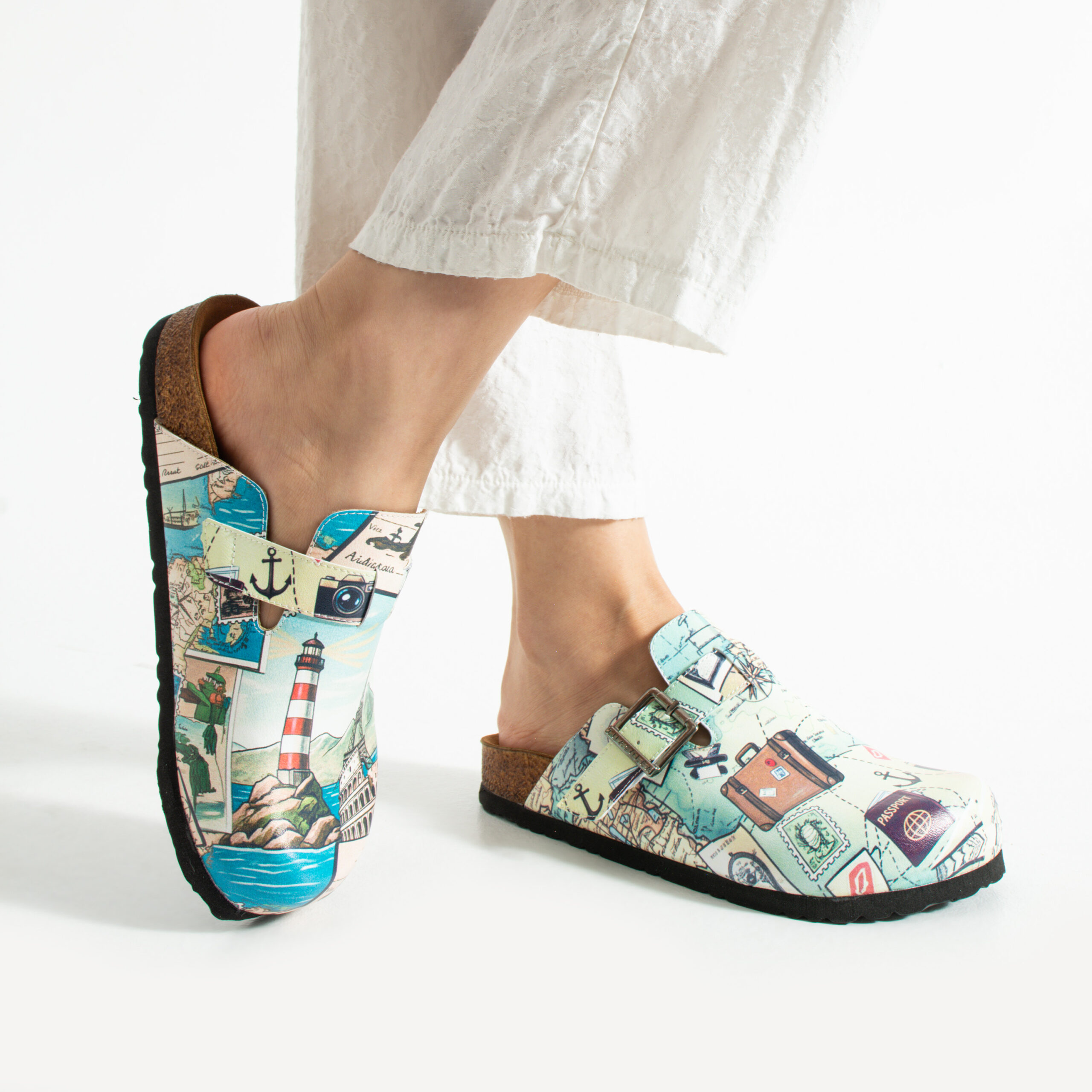 Дамски ортопедични чехли с цветен дизайн Весели чехли Шарени 14 Дамски ортопедични чехли с цветен дизайн - Image 4