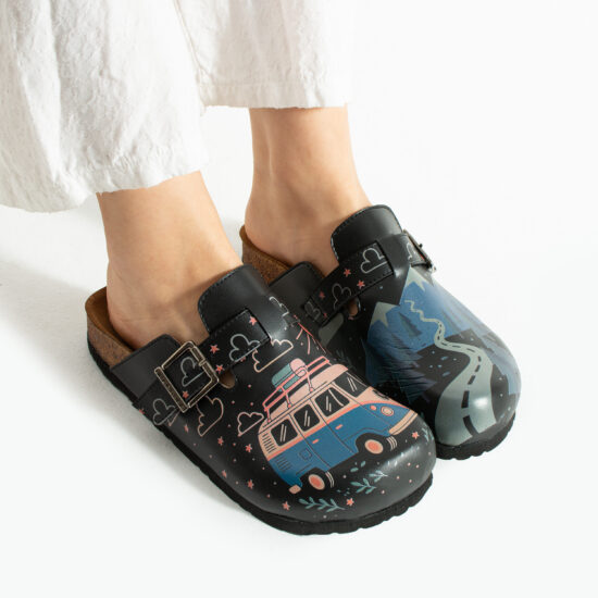 Дамски ортопедични чехли с цветен дизайн Весели чехли Шарени