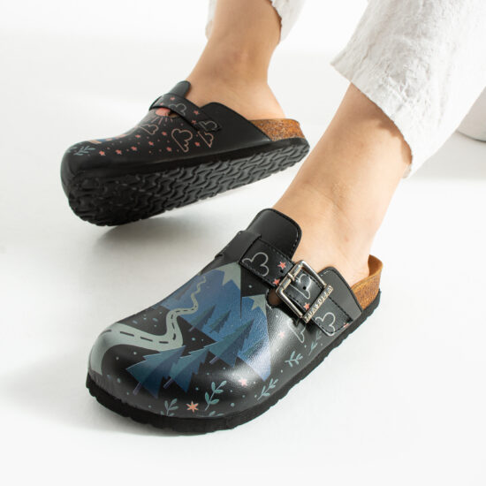 Дамски ортопедични чехли с цветен дизайн / /