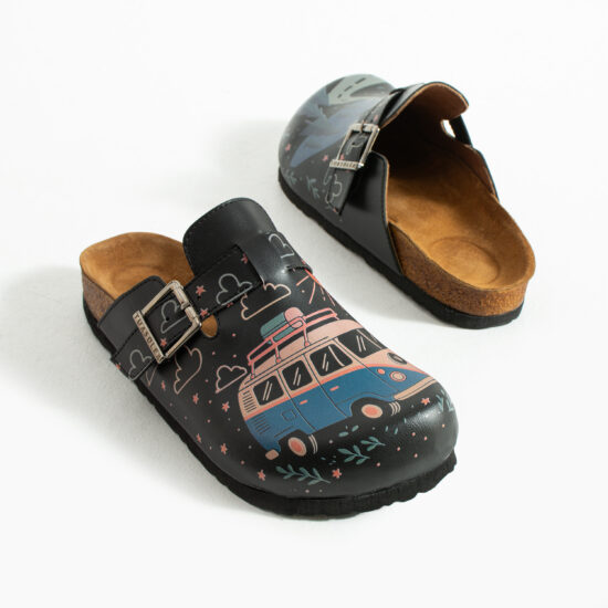 Дамски ортопедични чехли с цветен дизайн / /