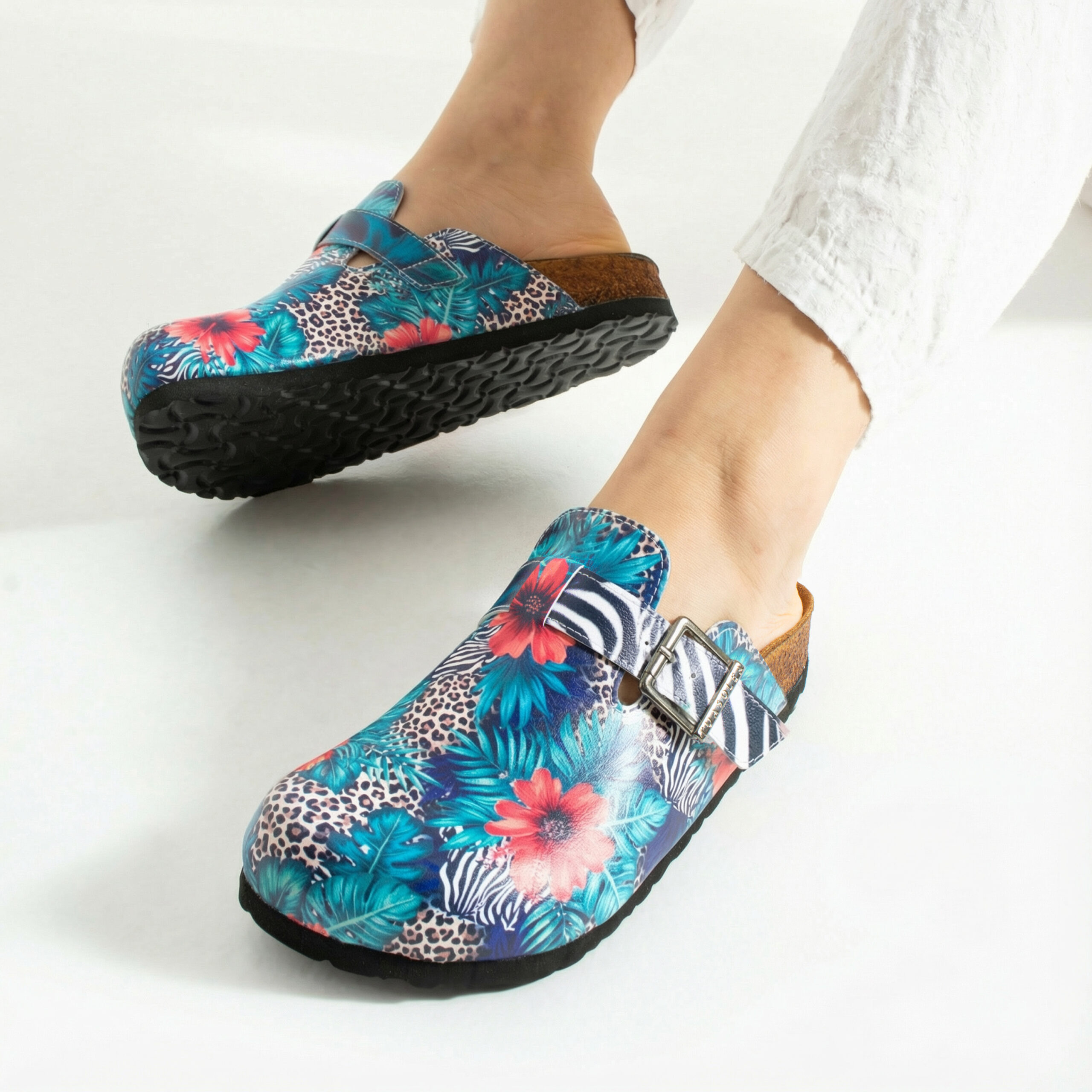 Дамски ортопедични чехли с цветен дизайн Весели чехли Шарени 14 Дамски ортопедични чехли с цветен дизайн - Image 4