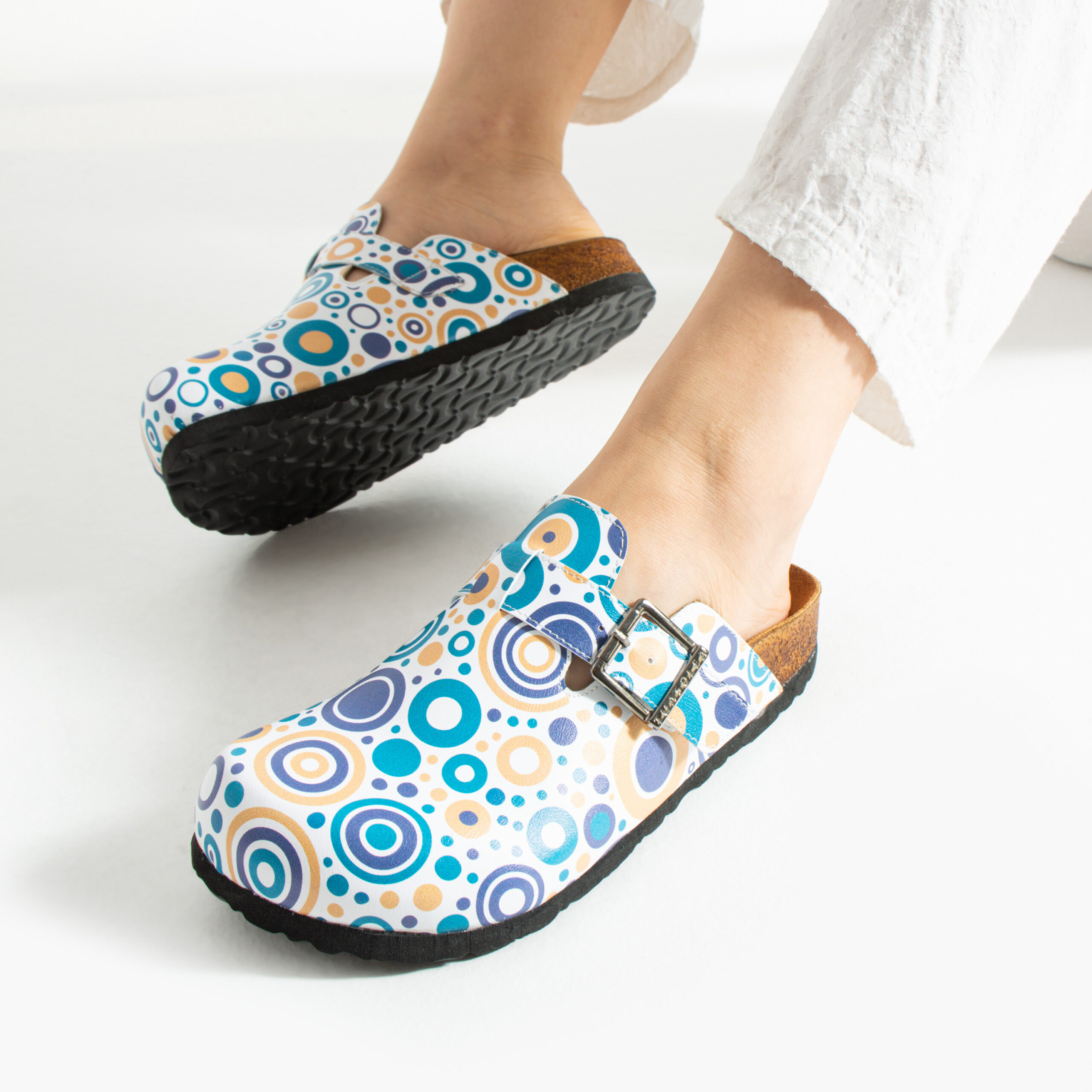 Дамски ортопедични чехли с цветен дизайн Весели чехли Шарени 14 Дамски ортопедични чехли с цветен дизайн - Image 4