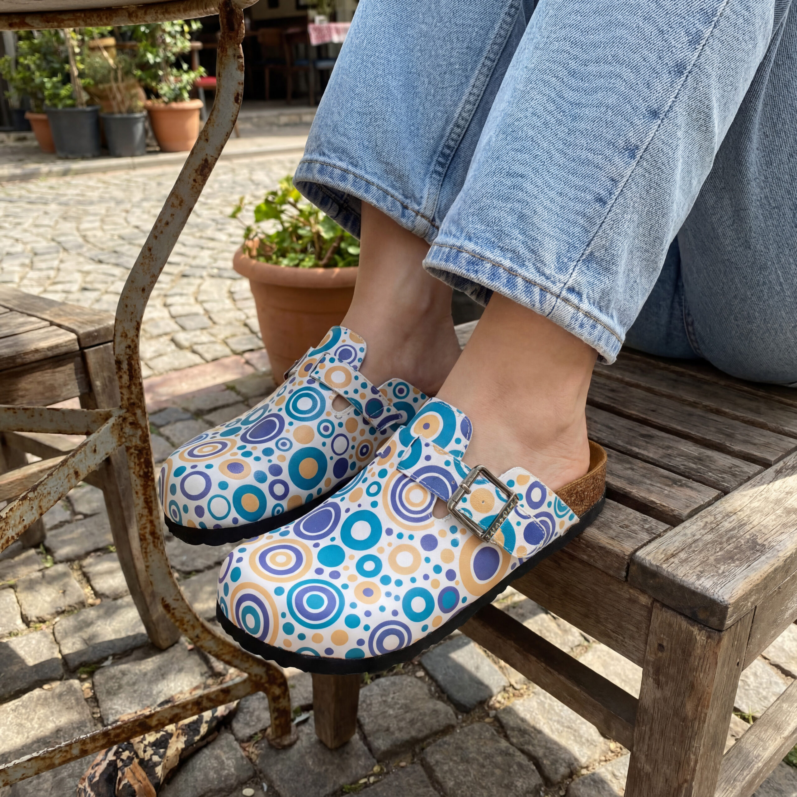 Дамски ортопедични чехли с цветен дизайн Весели чехли Шарени 19 Дамски ортопедични чехли с цветен дизайн - Image 9