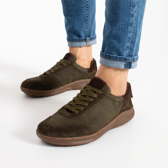 Мъжки спортни боси обувки от естествена кожа - TSL Barefoot Atlas Khaki
