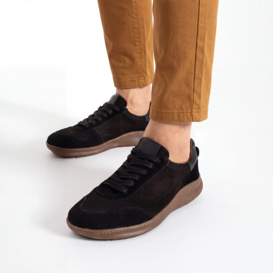 Мъжки спортни боси обувки от естествена кожа - TSL Barefoot Atlas Black