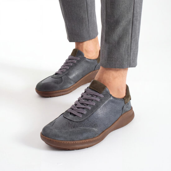 Мъжки спортни боси обувки от естествена кожа - TSL Barefoot Atlas Blue