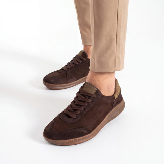 Мъжки спортни боси обувки от естествена кожа - TSL Barefoot Atlas Brown